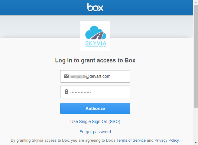 Log In window